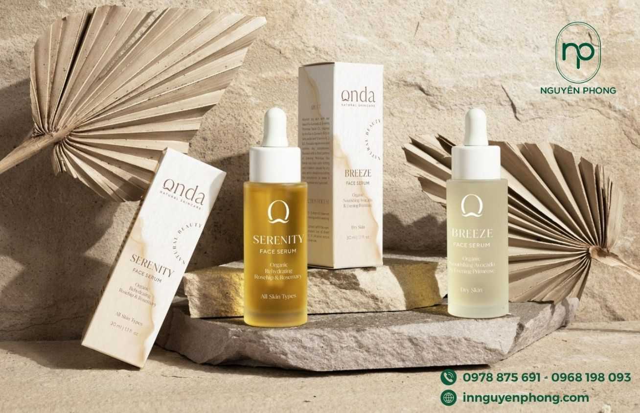 Mẫu hộp giấy đựng serum thiết kế trang nhã